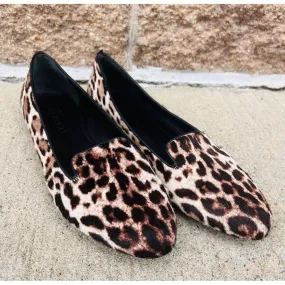 Alexander McQueen Leopard Pony Hair Loafers - Size 40
