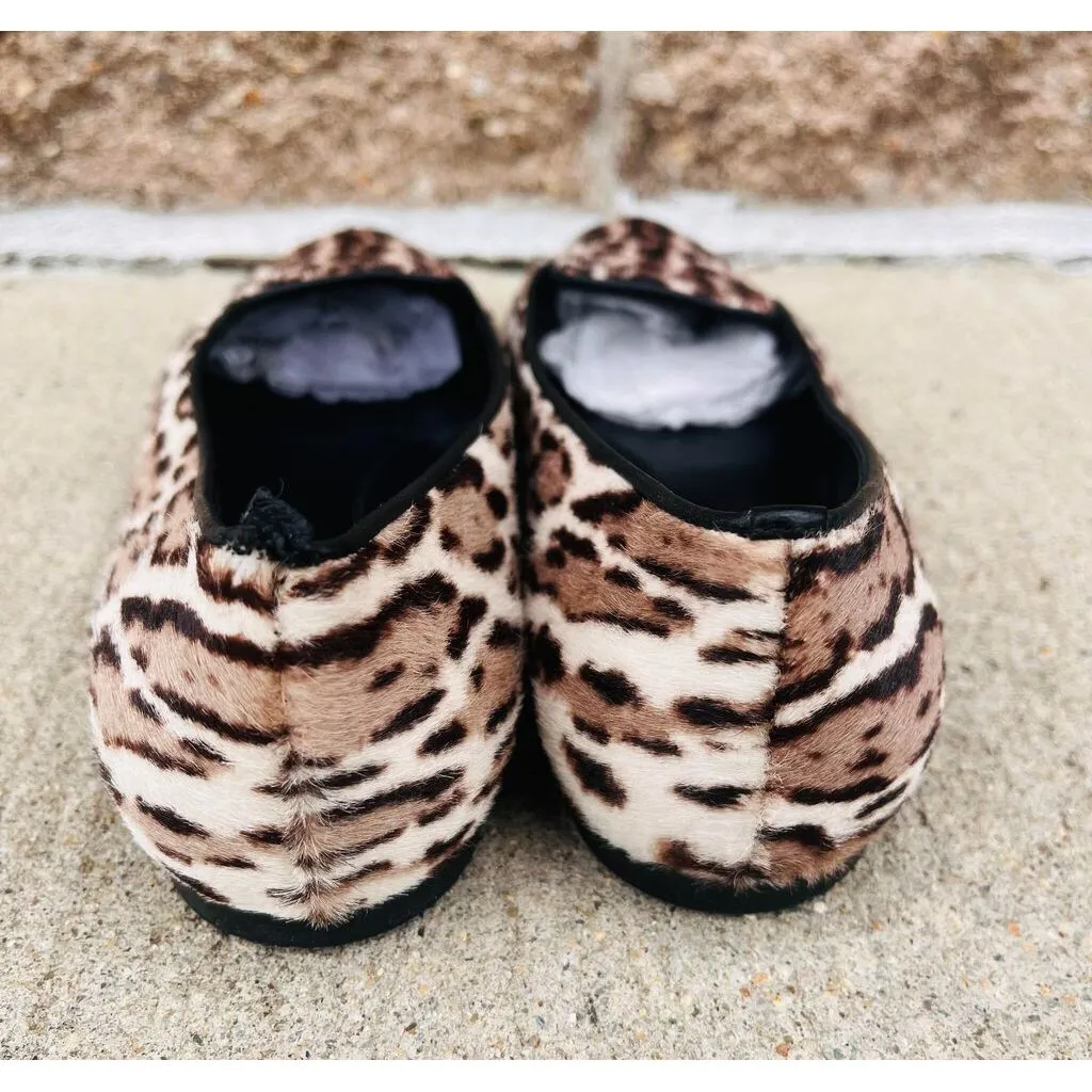 Alexander McQueen Leopard Pony Hair Loafers - Size 40