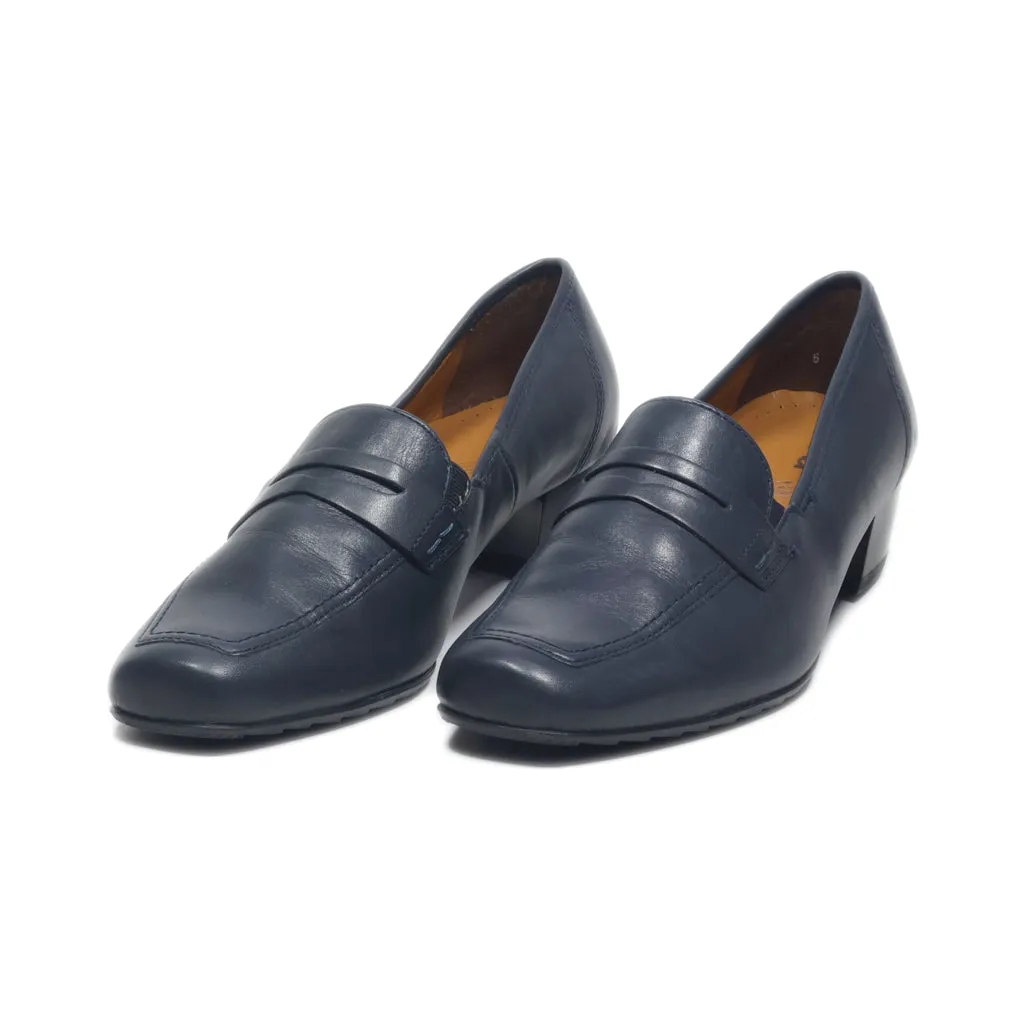 Ara Loafers Leather Blue Colour For Women