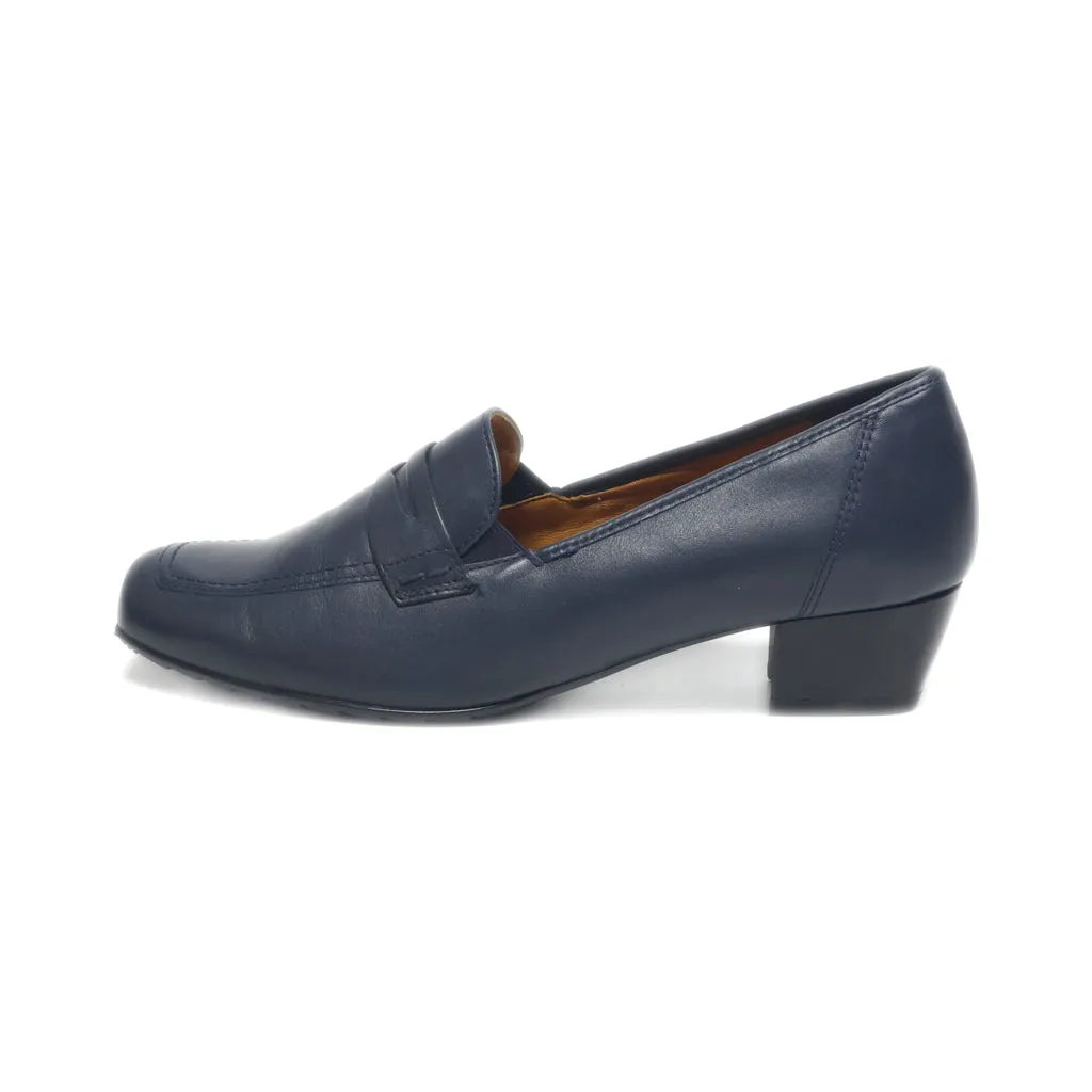 Ara Loafers Leather Blue Colour For Women