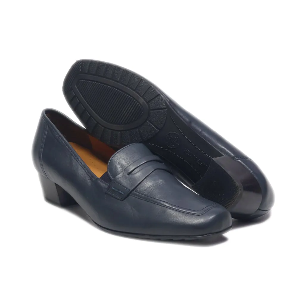 Ara Loafers Leather Blue Colour For Women