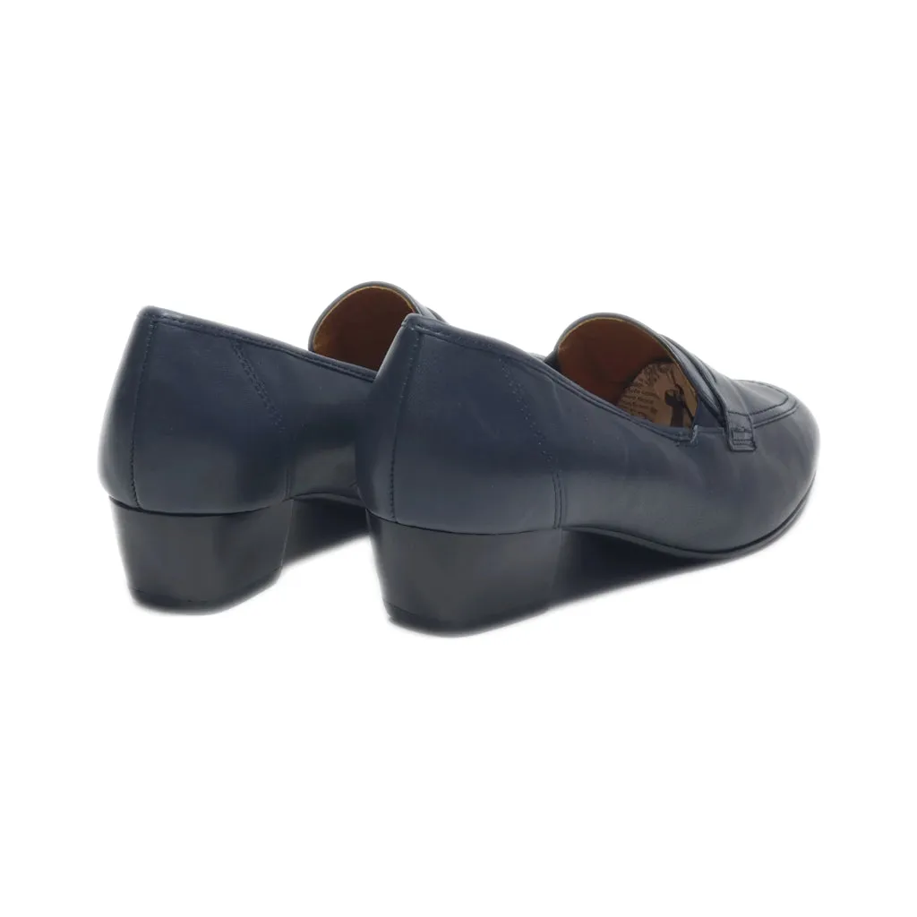 Ara Loafers Leather Blue Colour For Women