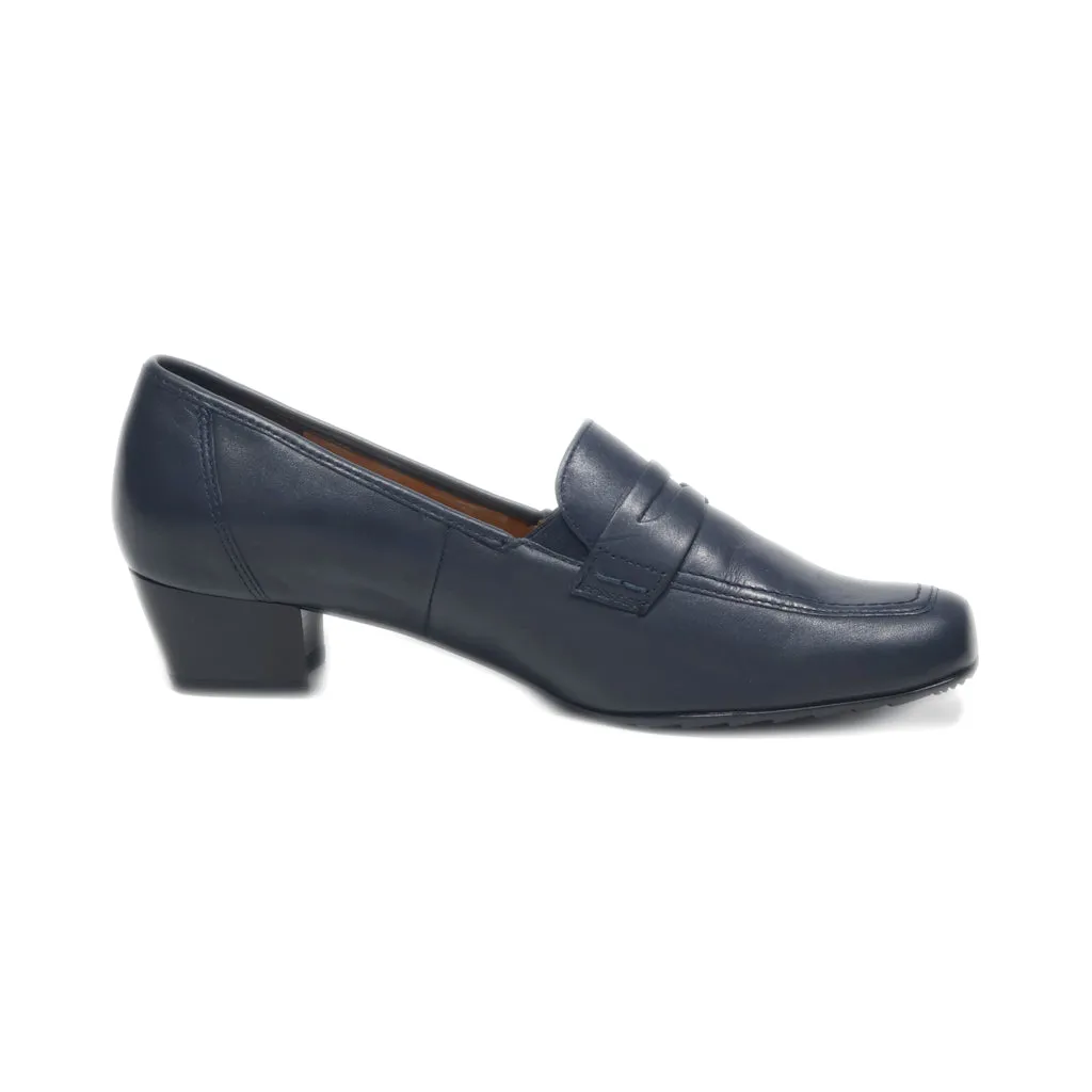 Ara Loafers Leather Blue Colour For Women