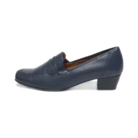 Ara Loafers Leather Blue Colour For Women