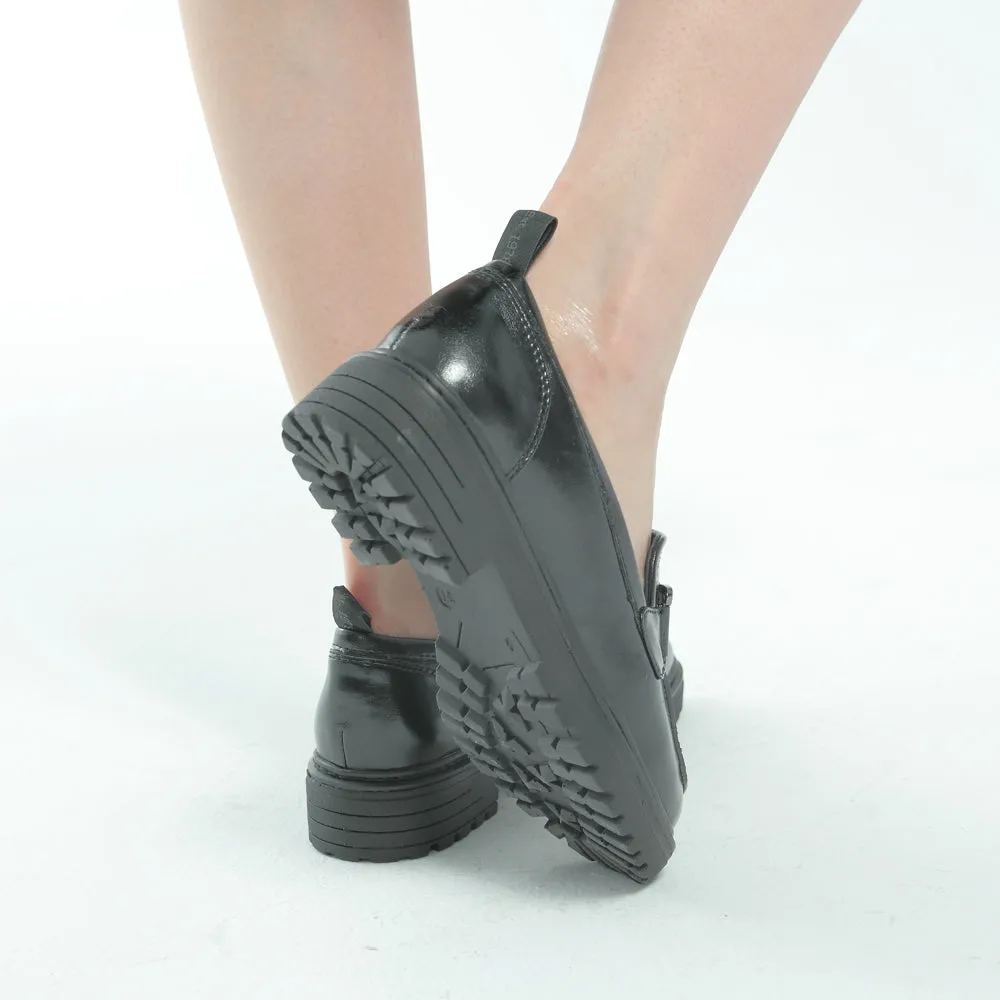 Arezzo Metallic Chain Loafers (Nero)