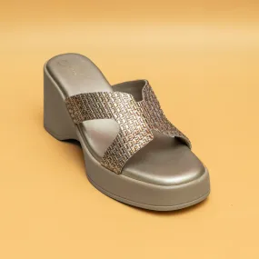 Baguette Embellished Platforms - Gold