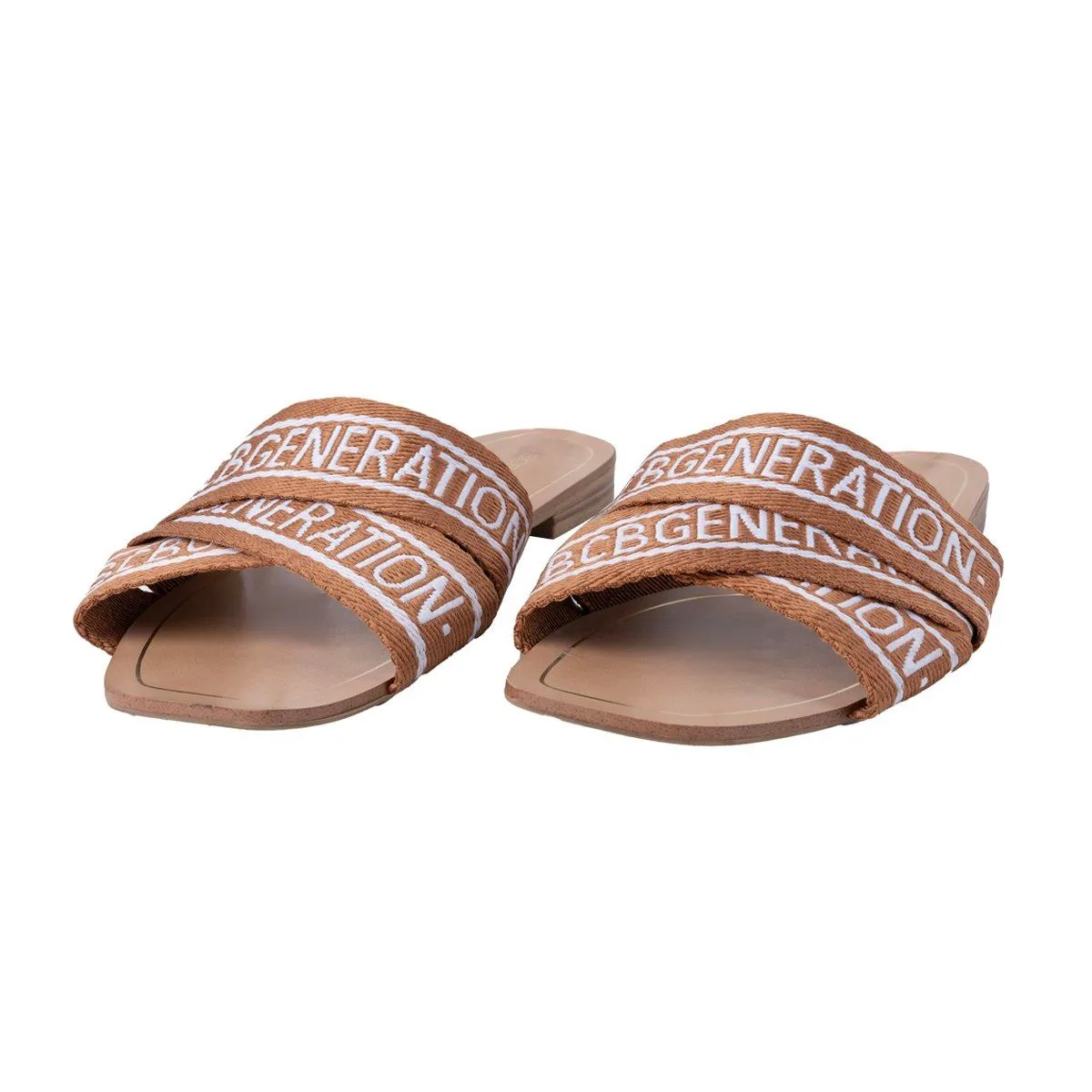Bcbgeneration Bcbgeneration Krista Flat Sandals Fabric Brown Colour For Women