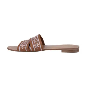 Bcbgeneration Bcbgeneration Krista Flat Sandals Fabric Brown Colour For Women