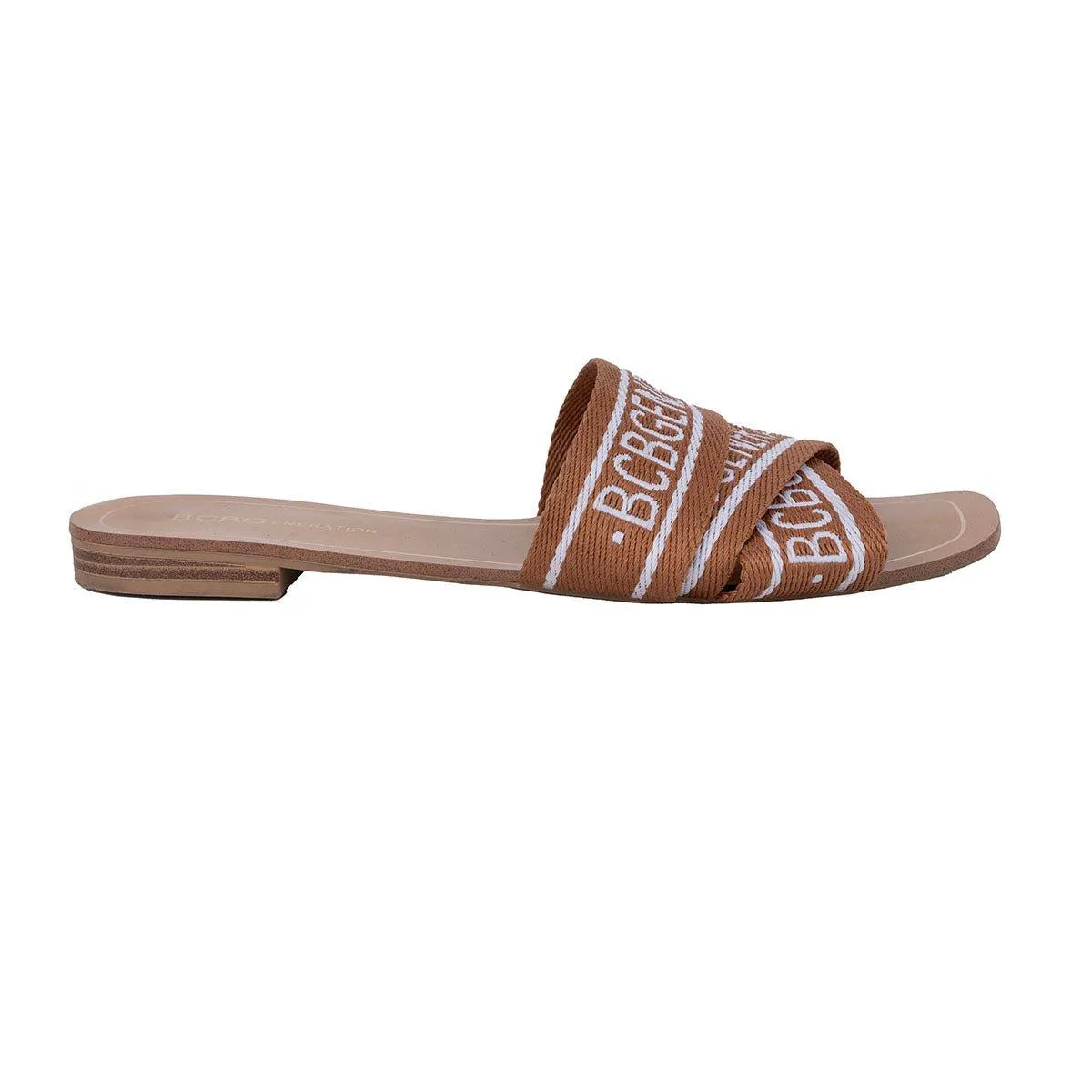 Bcbgeneration Bcbgeneration Krista Flat Sandals Fabric Brown Colour For Women