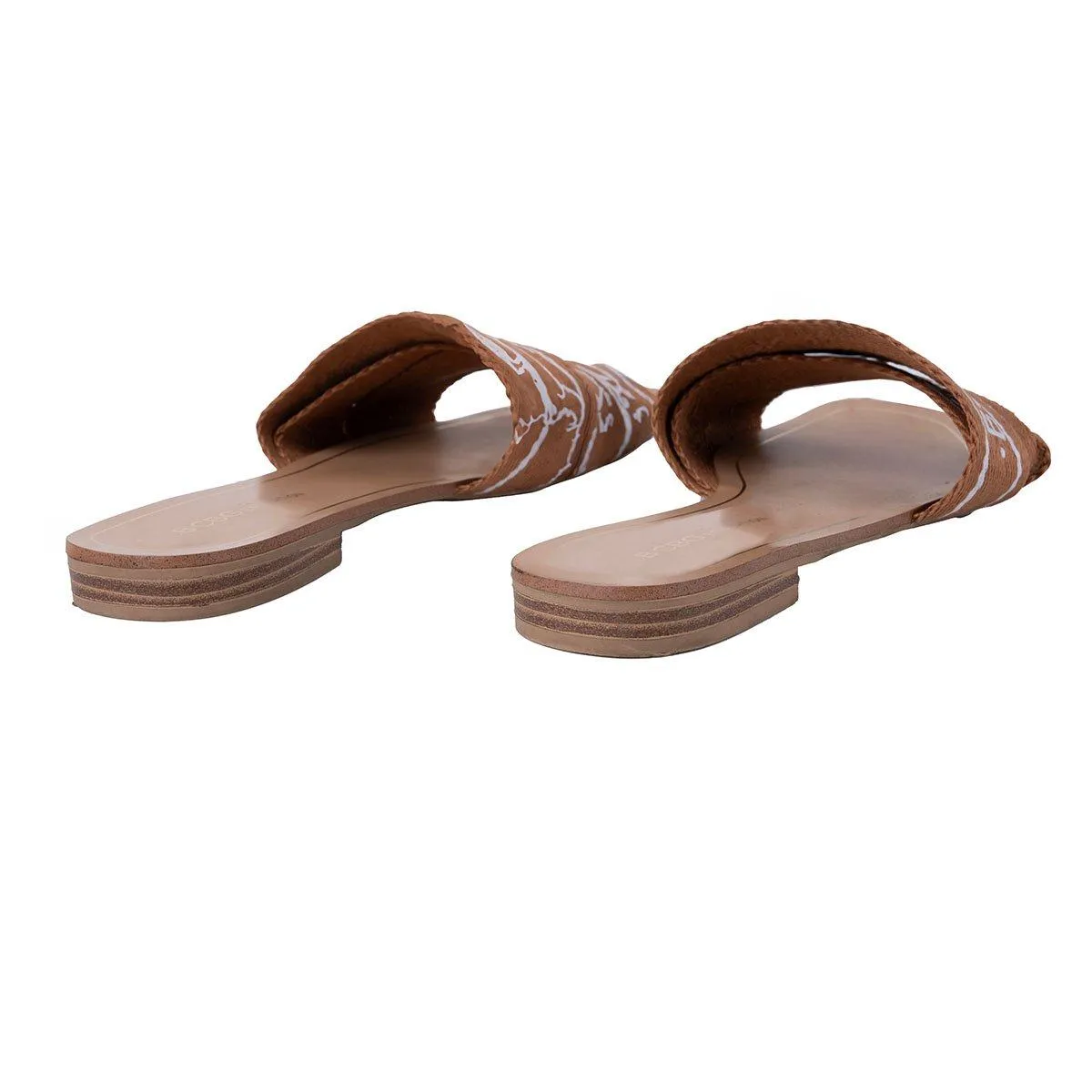 Bcbgeneration Bcbgeneration Krista Flat Sandals Fabric Brown Colour For Women