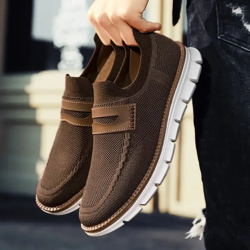 Bellkmart Slip On Mesh Breathable Sneakers - Brown