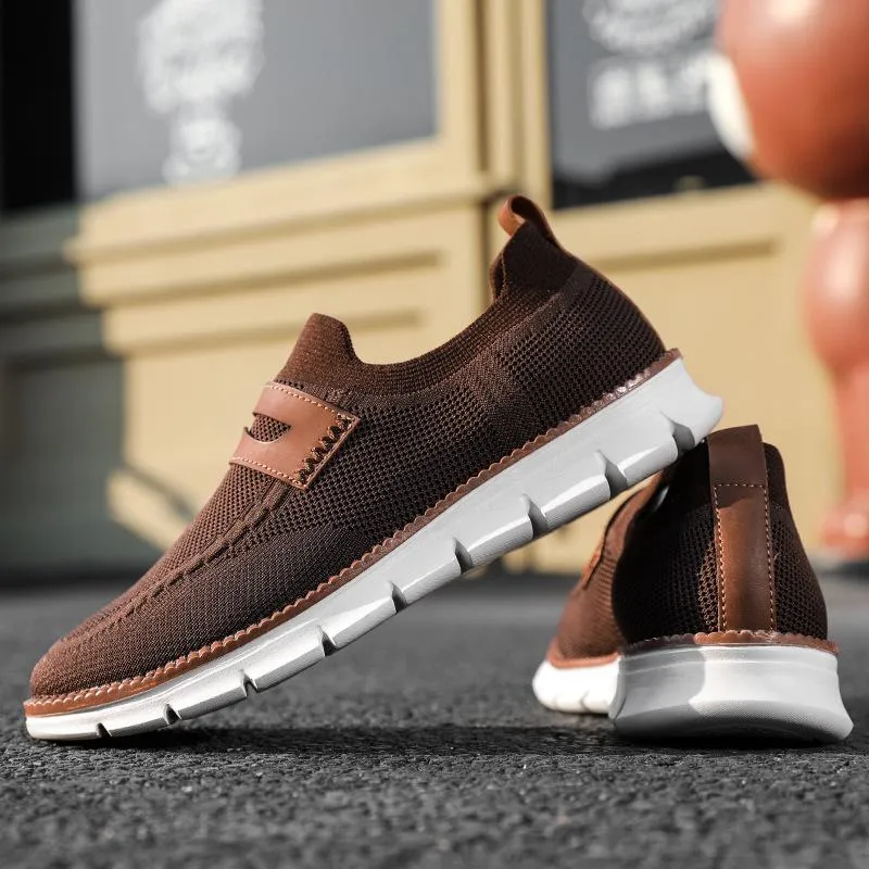 Bellkmart Slip On Mesh Breathable Sneakers - Brown