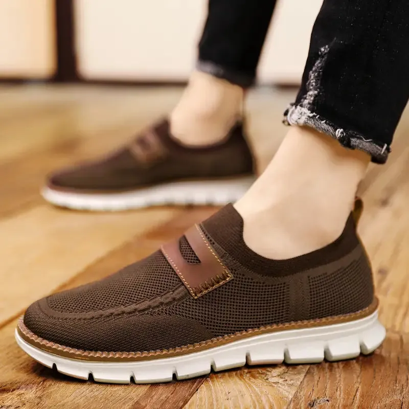 Bellkmart Slip On Mesh Breathable Sneakers - Brown
