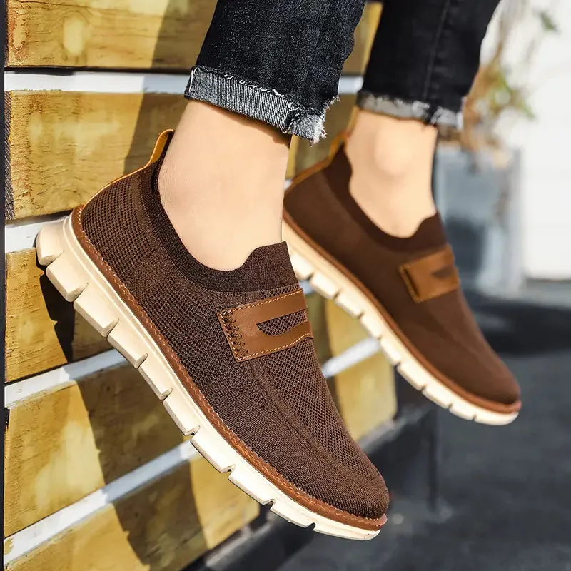 Bellkmart Slip On Mesh Breathable Sneakers - Brown