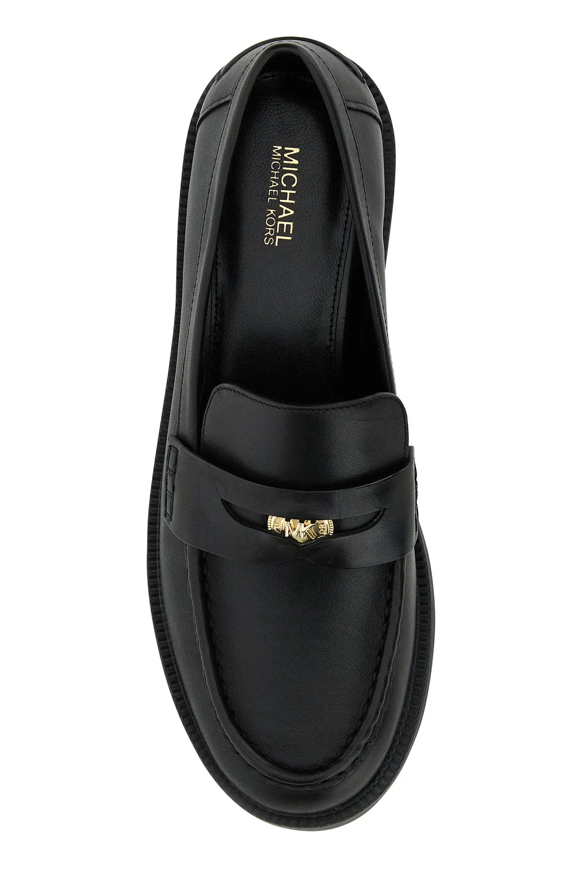 Black leather Eden loafers