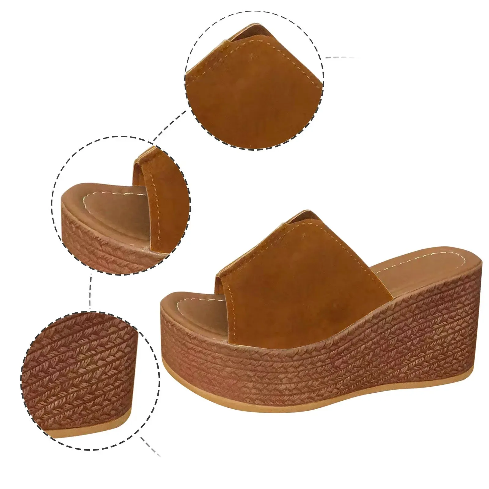 Brown Wedge Sandals