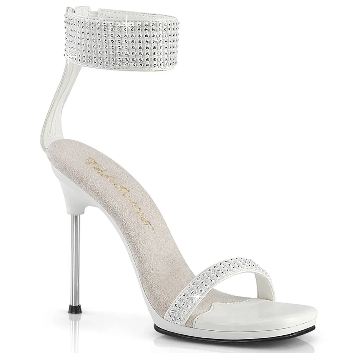CHIC-40 Rhinestone Ankle Strap Sandals Heels