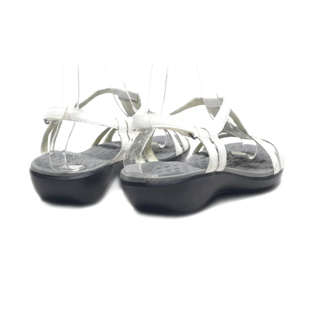 Clarks Platform Sandals Leather White Colour For Women