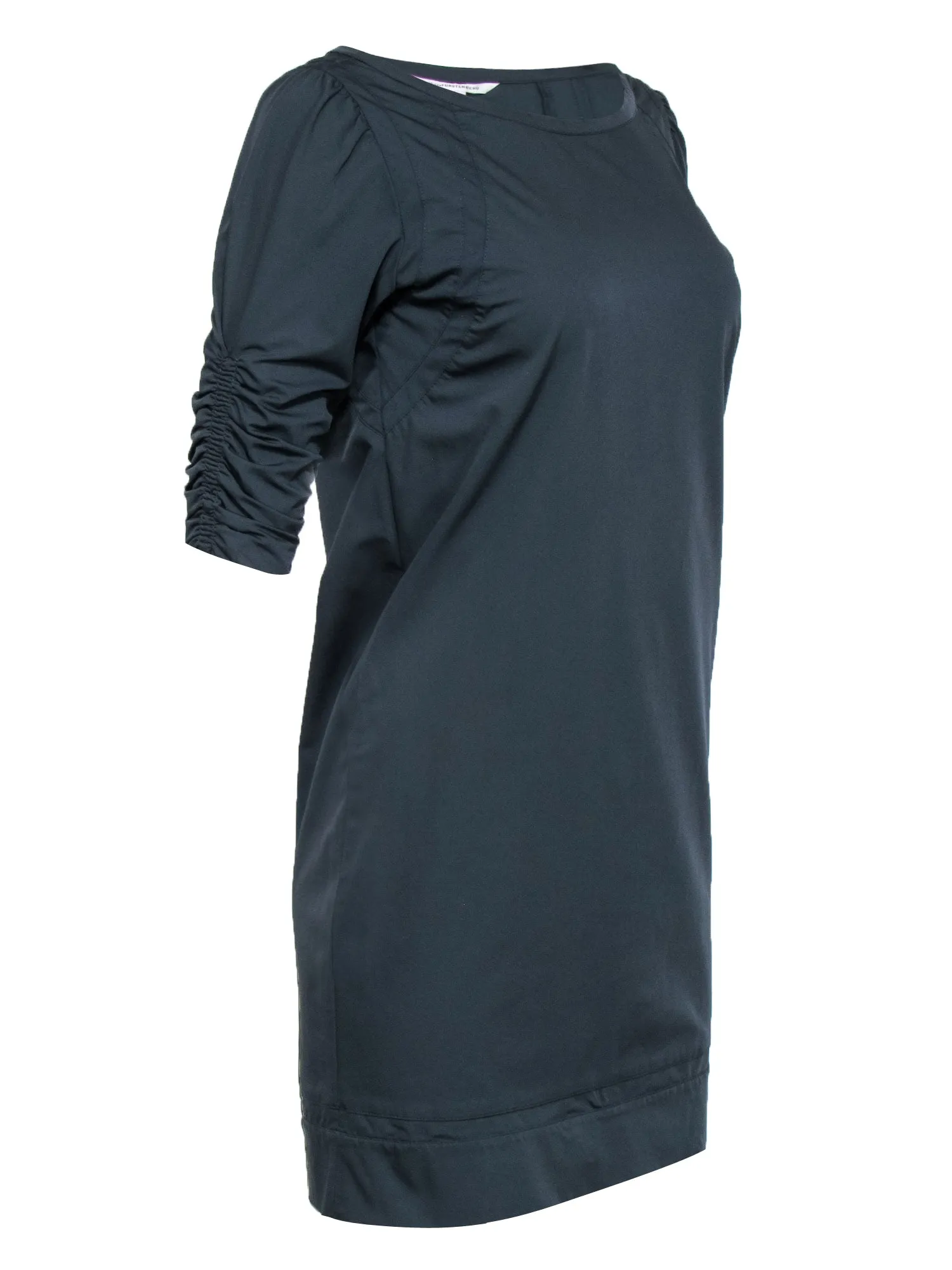 Diane von Furstenberg - Dark Grey Dress w/ Ruched Short Sleeves Sz 4