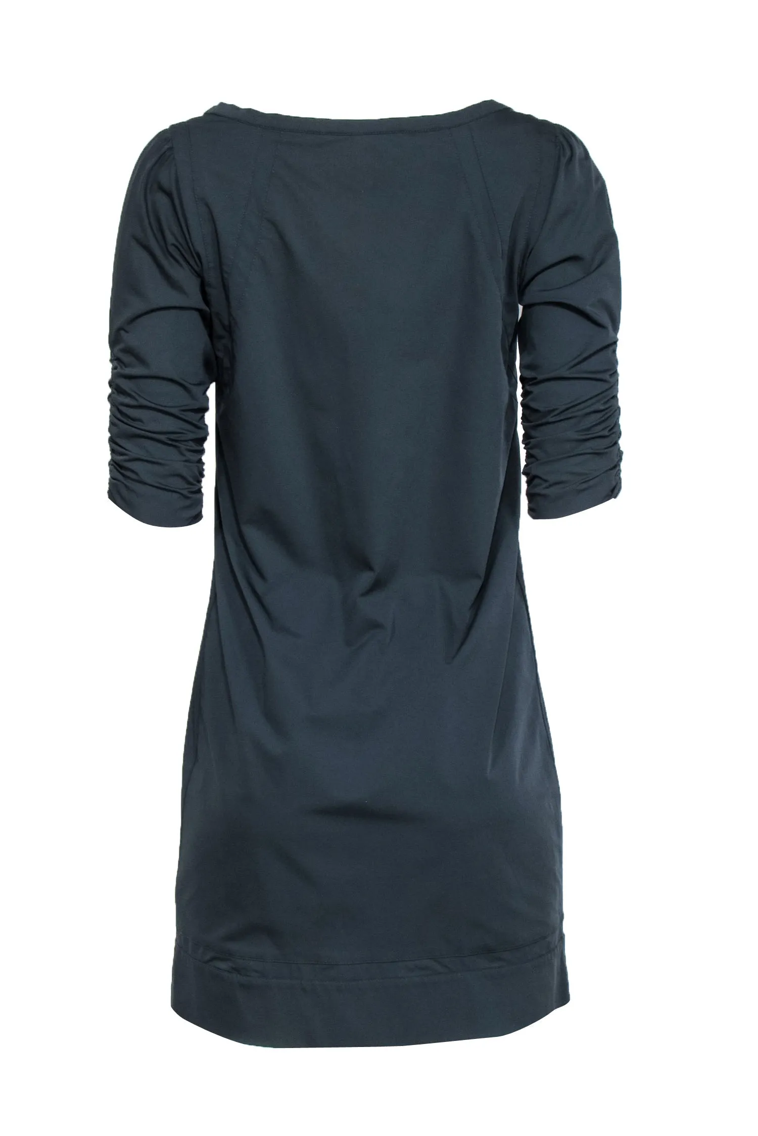 Diane von Furstenberg - Dark Grey Dress w/ Ruched Short Sleeves Sz 4