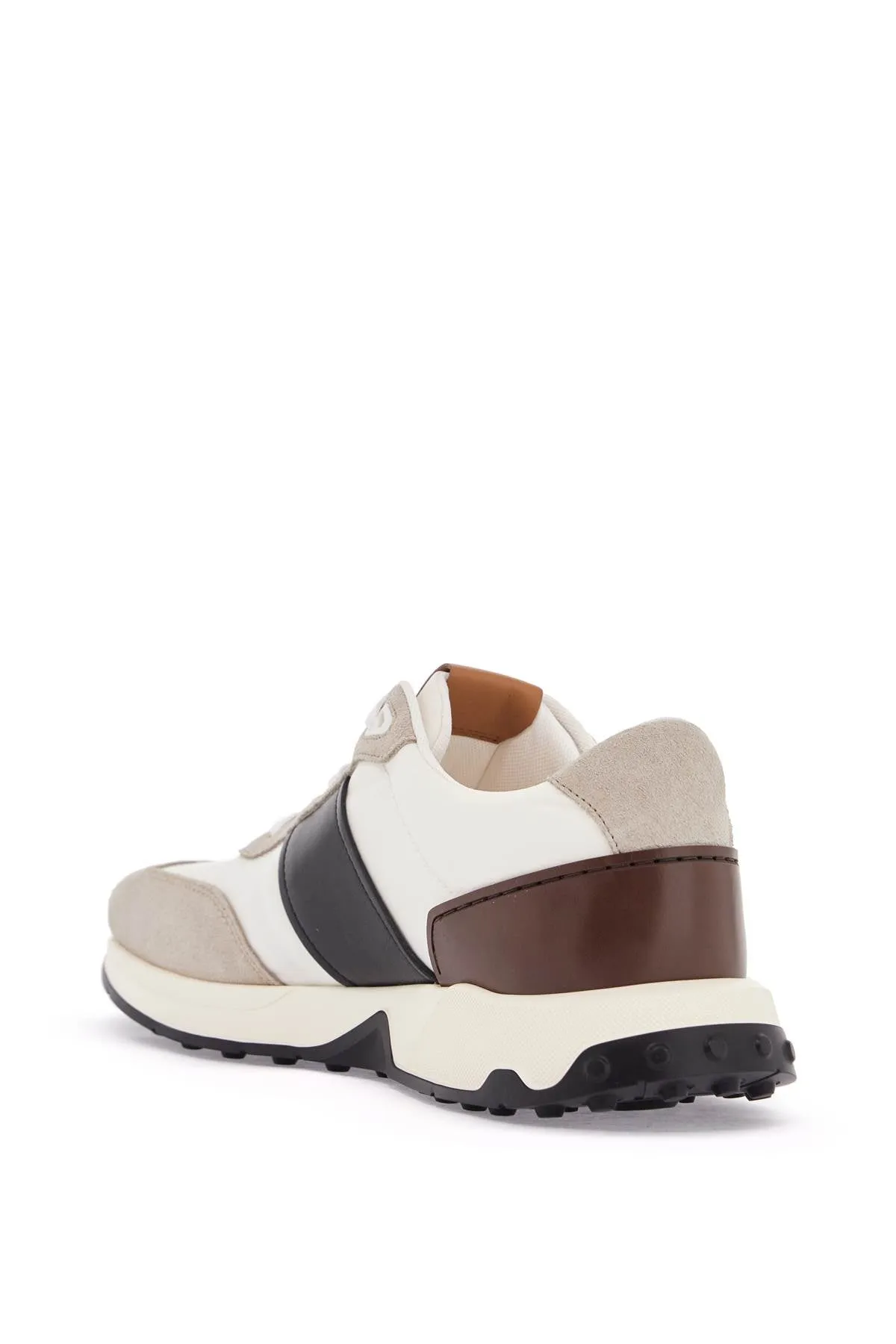 elegant sporty sneakers in white leather and suede running mid volume 63k XXM63K0GT70SM9 C006 B001 B603 C800