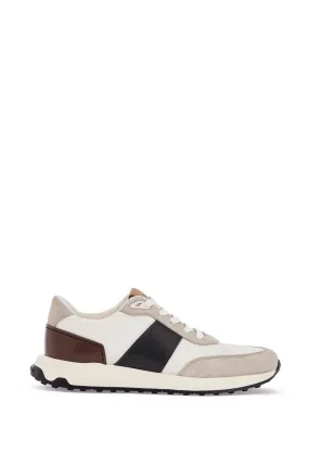 elegant sporty sneakers in white leather and suede running mid volume 63k XXM63K0GT70SM9 C006 B001 B603 C800