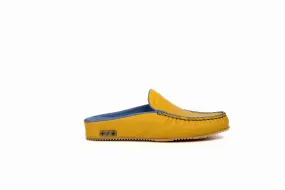 FOOT FEDERATION MOC-TOE WOMEN'S LEATHER SLIPPER YELLOW