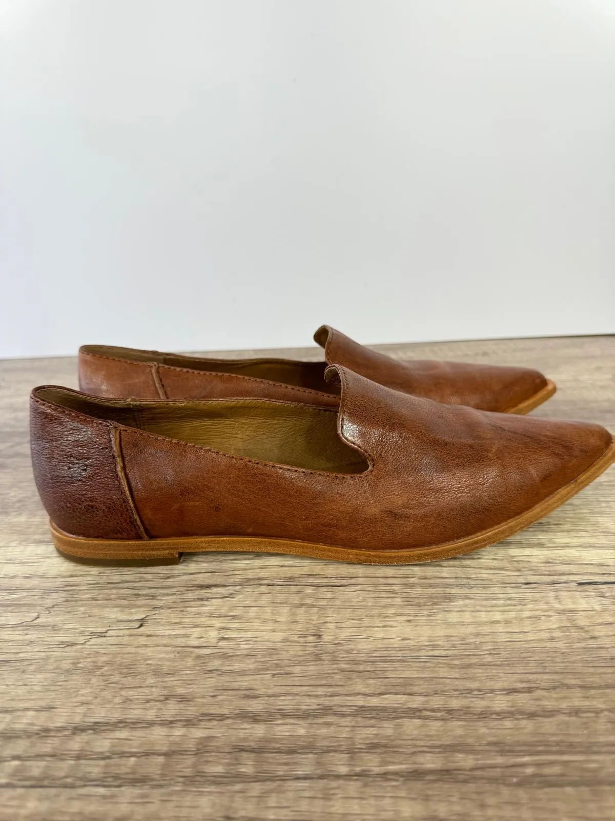 FRYE KENZIE VENETIAN LOAFERS COGNAC