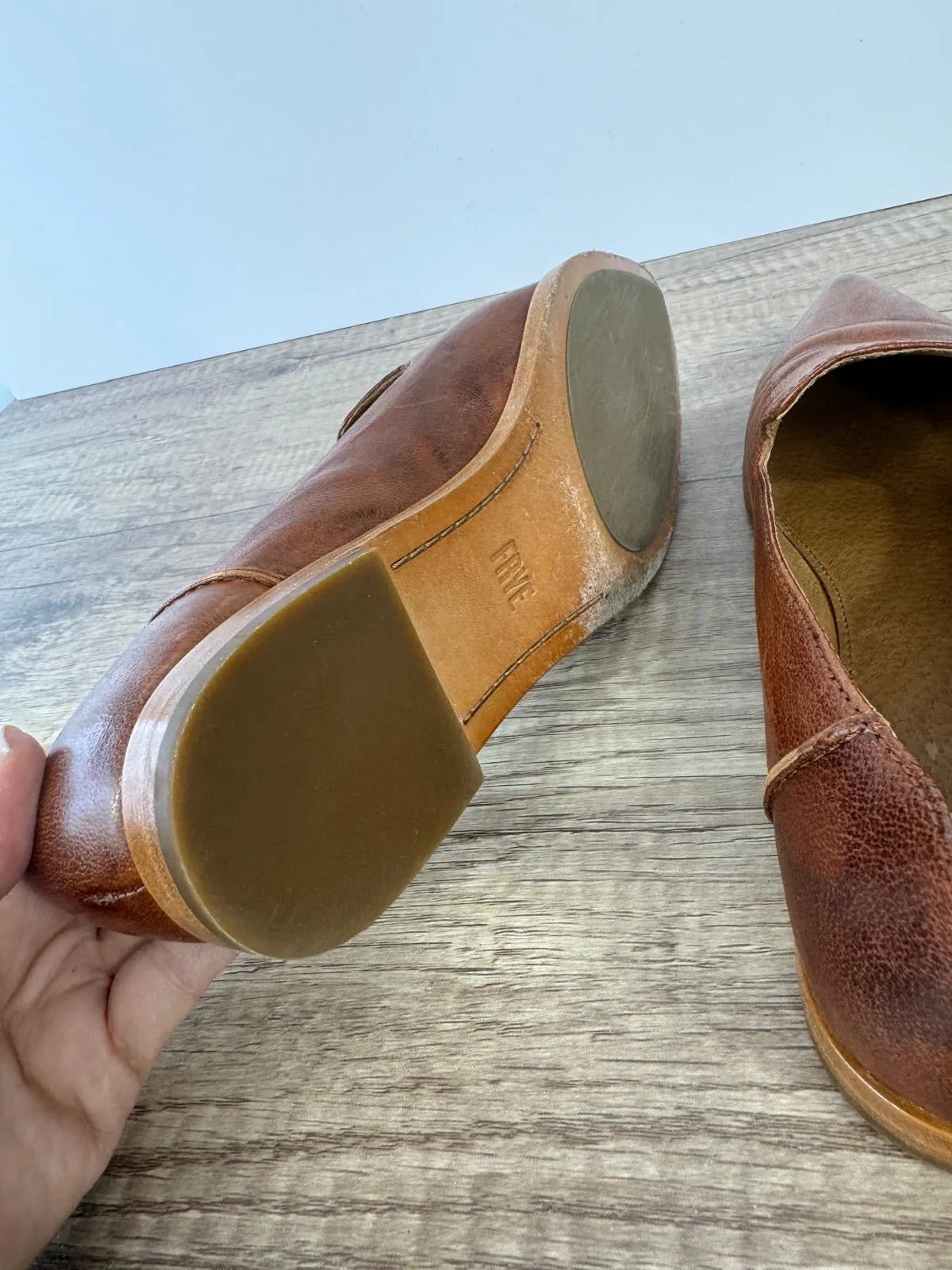 FRYE KENZIE VENETIAN LOAFERS COGNAC