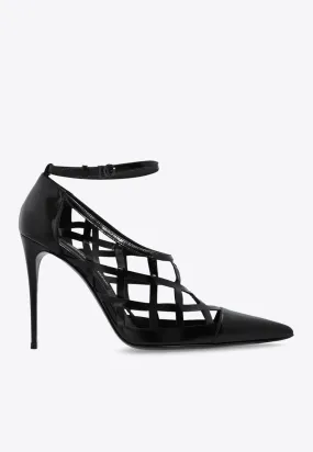 Lollo 105 Polished Leather Pumps