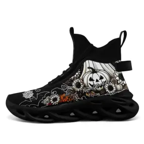 Luxury Gifts,Personalized Pumpkin Sneakers, Custom Skull Shoes,Breathable Shoes, Best Halloween Gift