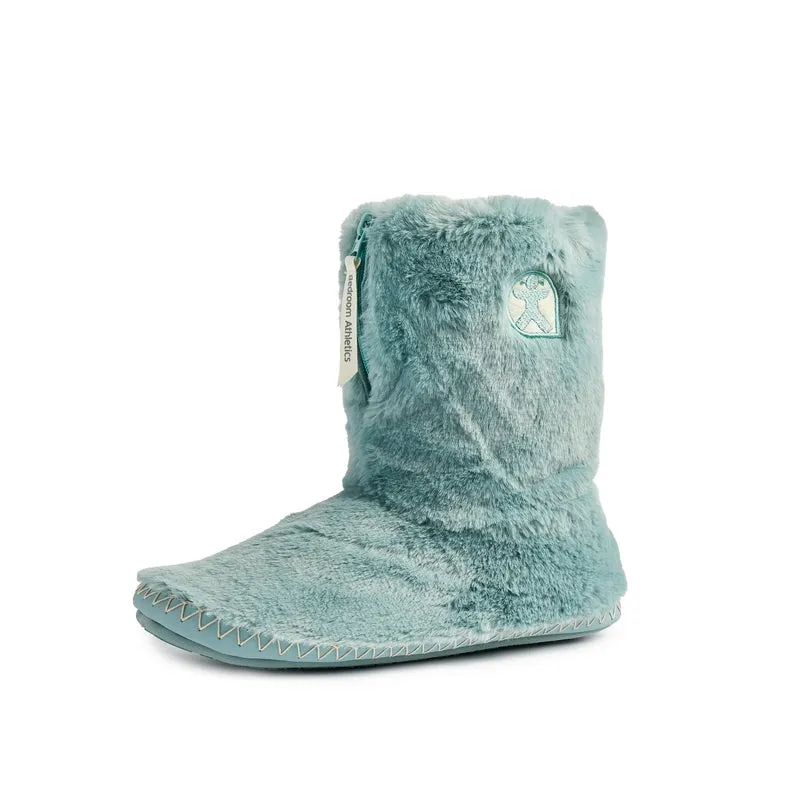 Marilyn - Classic Faux Fur Slipper Boot - Seafoam