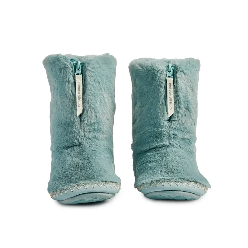 Marilyn - Classic Faux Fur Slipper Boot - Seafoam
