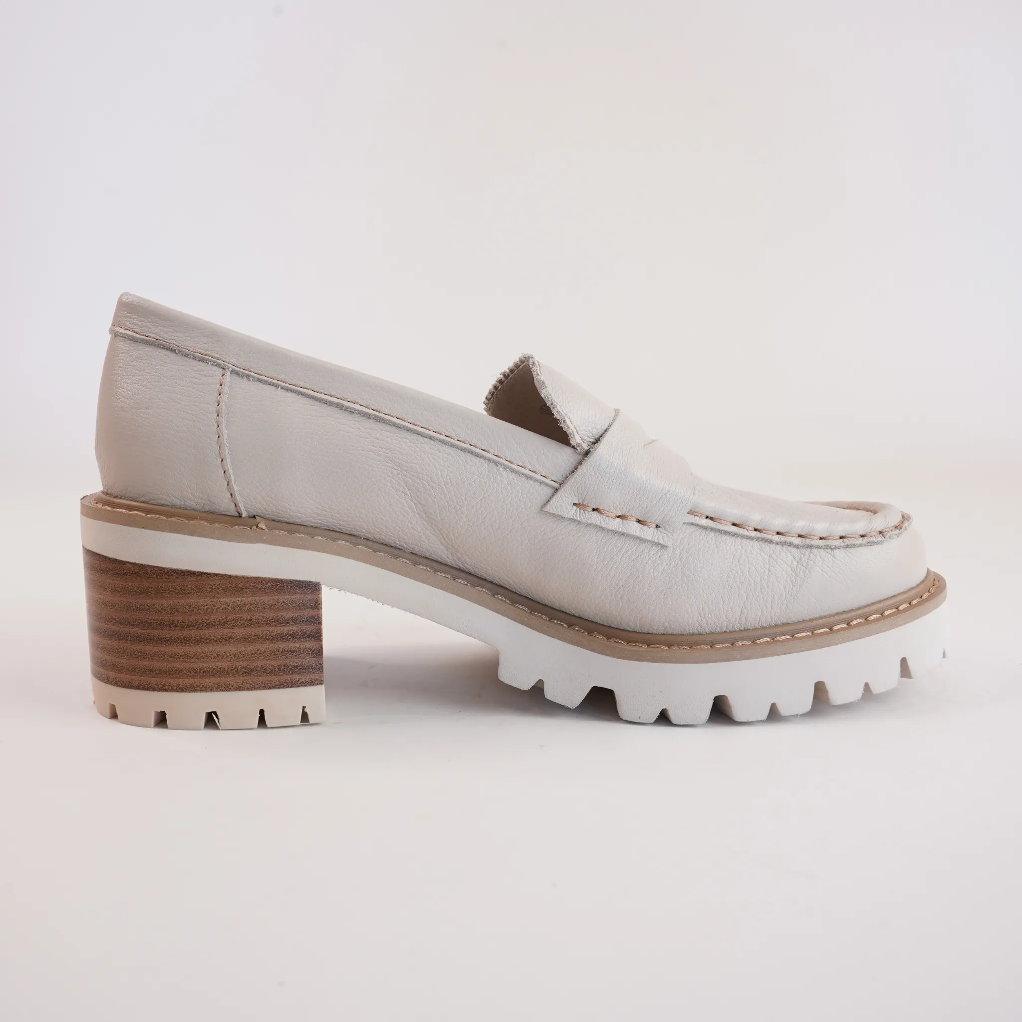 Merrel Vanilla Leather Heeled Loafers
