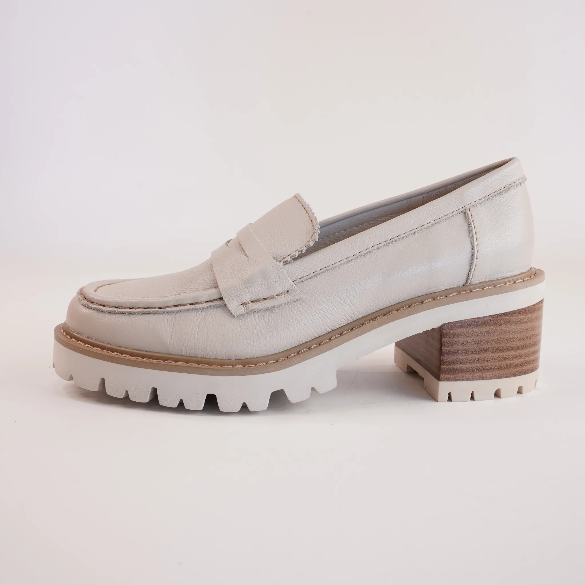 Merrel Vanilla Leather Heeled Loafers