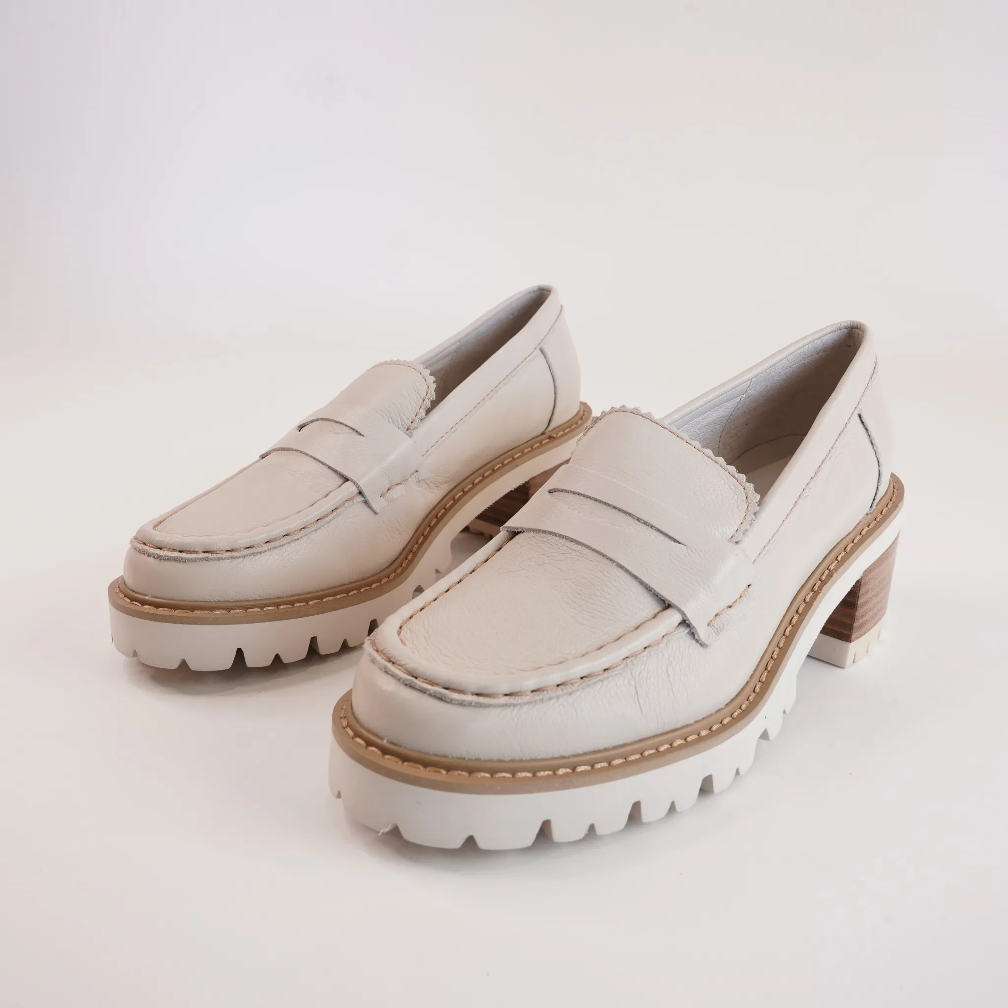 Merrel Vanilla Leather Heeled Loafers