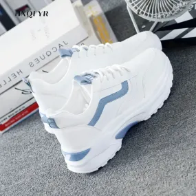 New Women Sneakers  Fashion Women's Sports Shoes Casual Shoes Woman Comfortable Breathable White Female Platform Sneakers