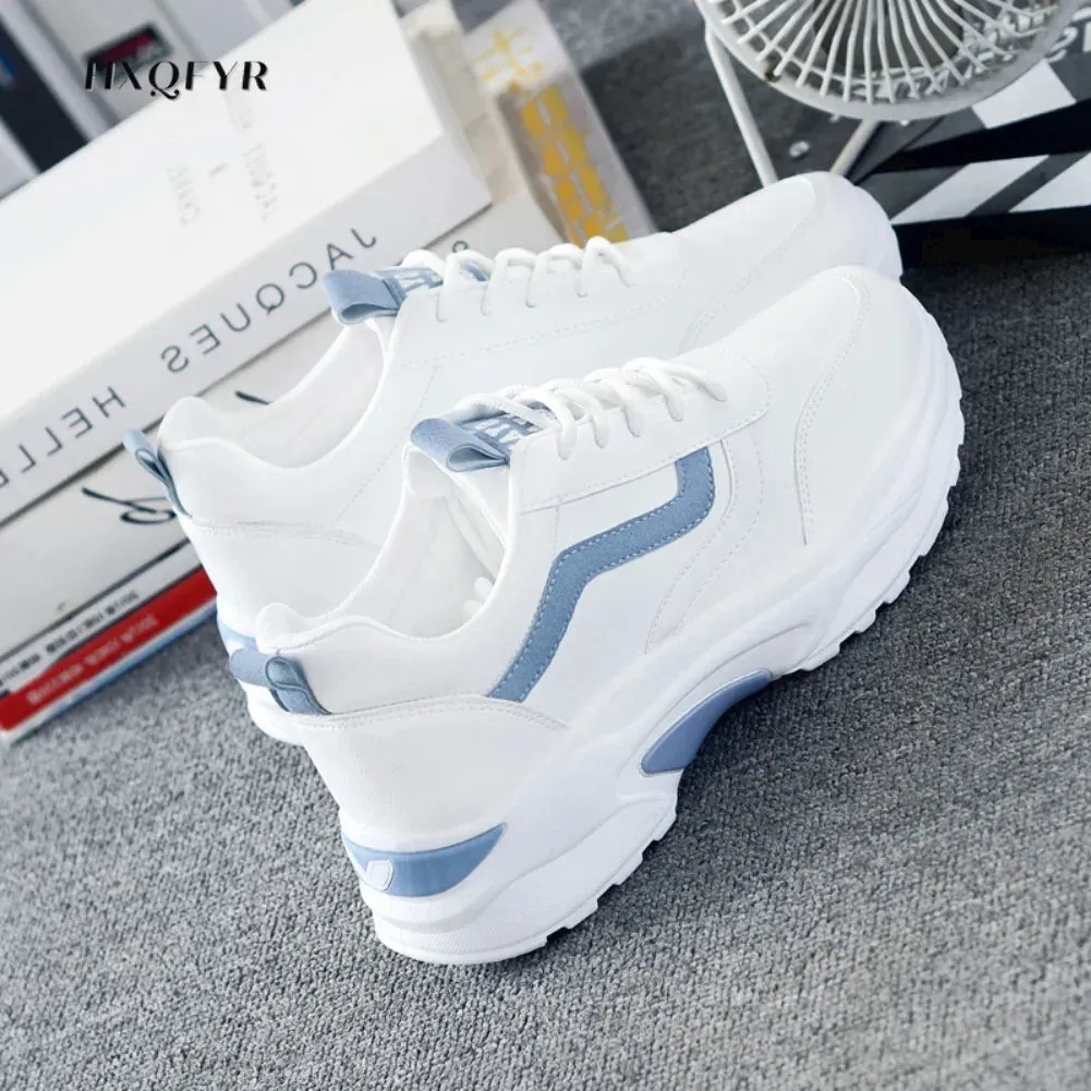 New Women Sneakers  Fashion Women's Sports Shoes Casual Shoes Woman Comfortable Breathable White Female Platform Sneakers