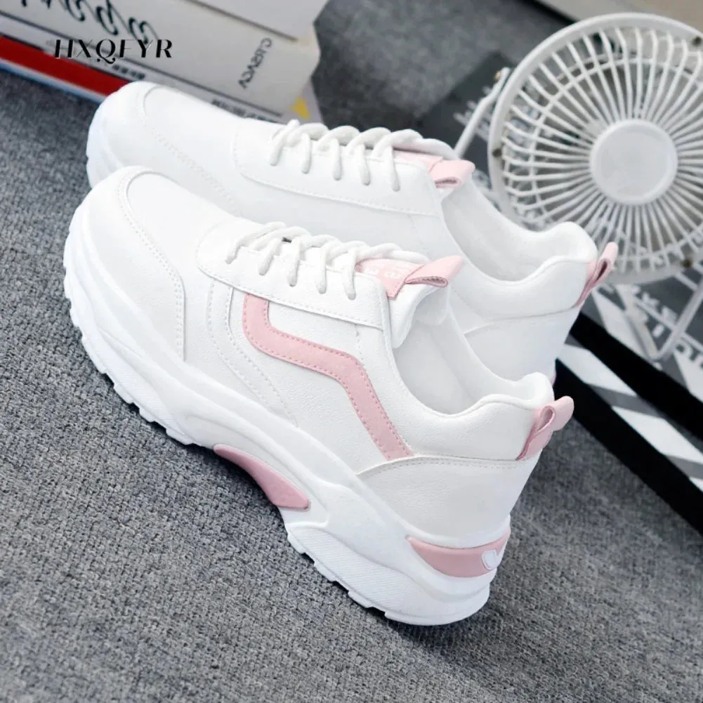 New Women Sneakers  Fashion Women's Sports Shoes Casual Shoes Woman Comfortable Breathable White Female Platform Sneakers