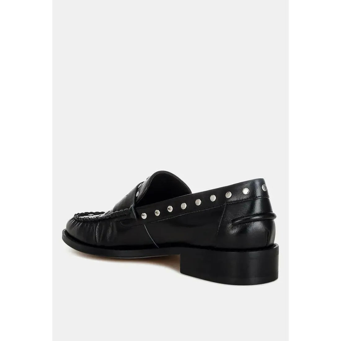 Oglavia Studs Embellished Leather Loafers
