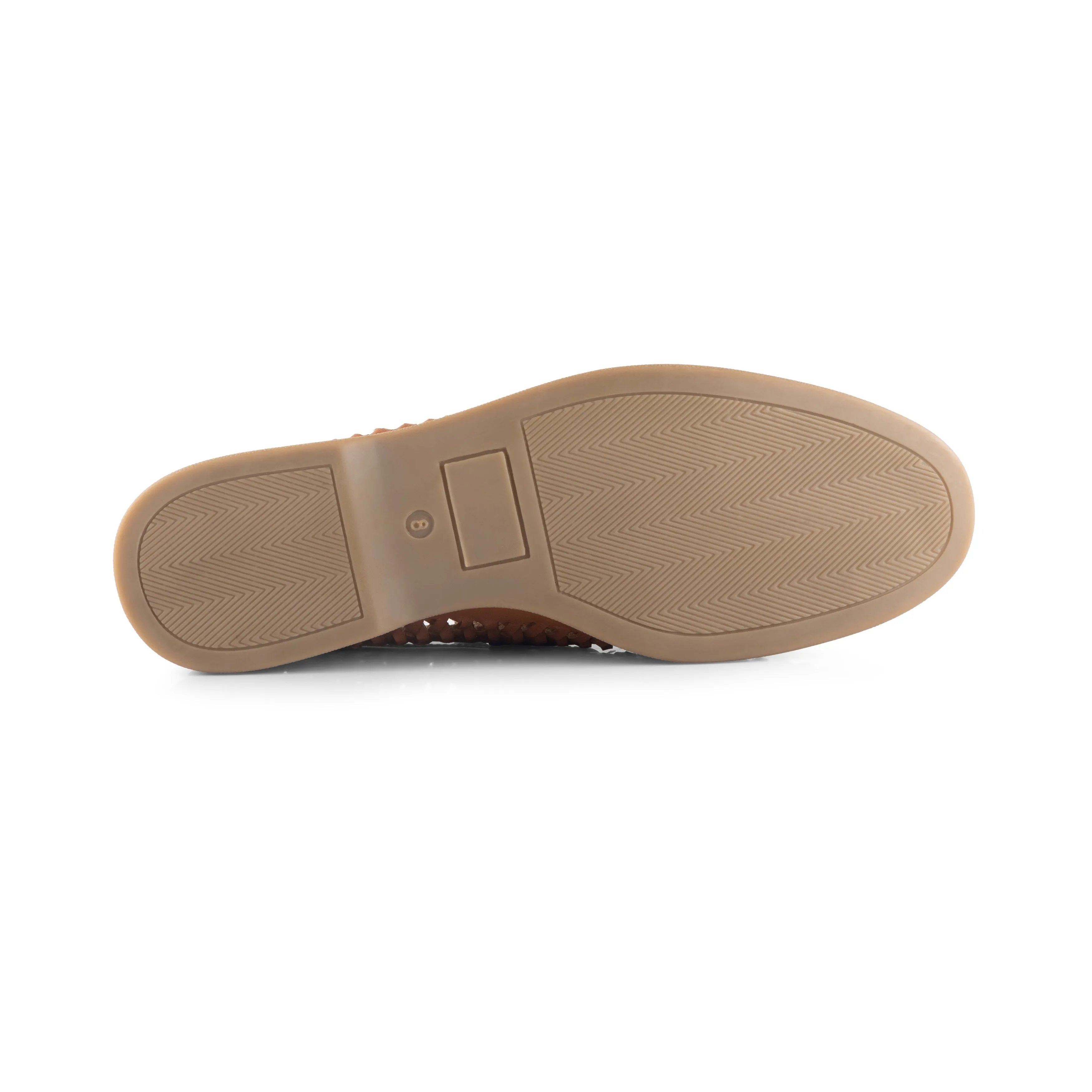 Perth Leather Woven Loafer - Brown