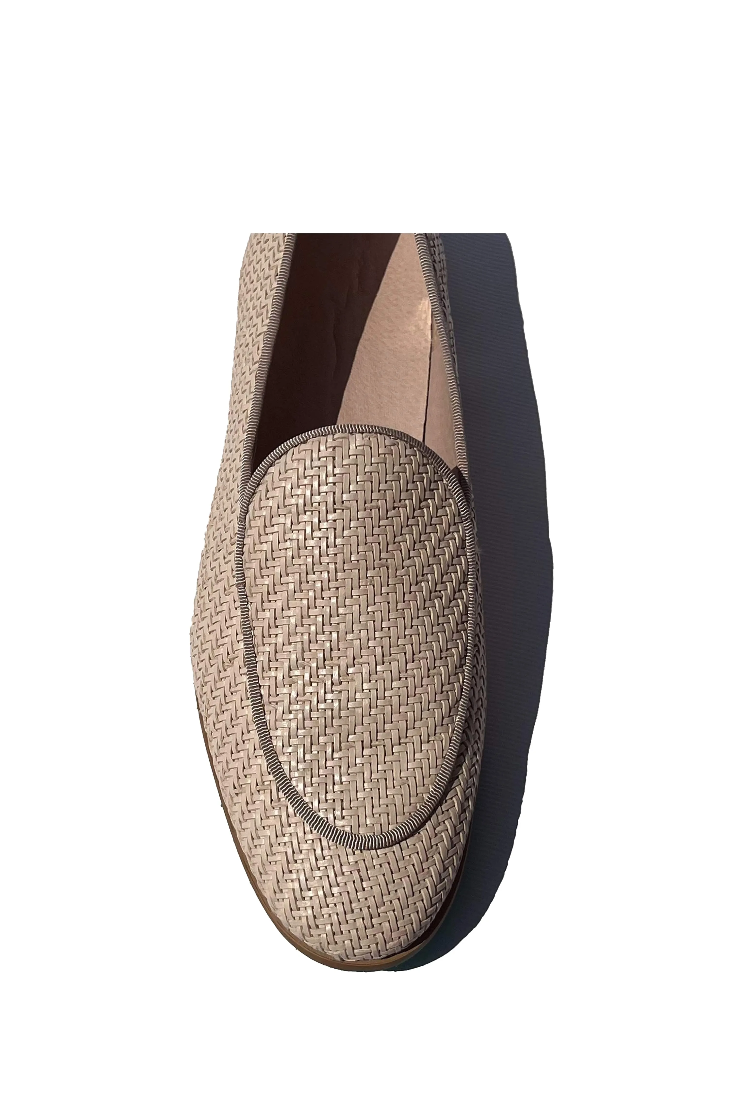 Princesa Raffia Vegan Loafers | Beige