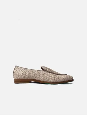 Princesa Raffia Vegan Loafers | Beige