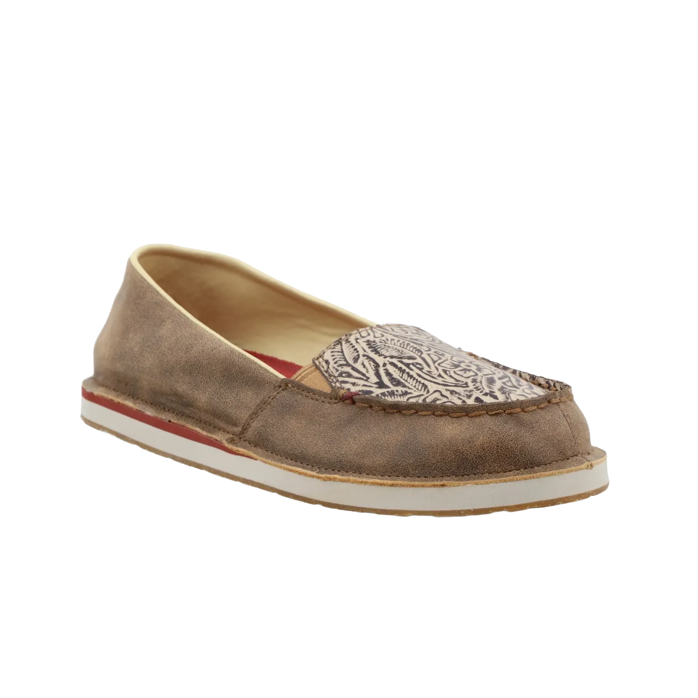 Twisted X Ladies Slip-On Bomber & Light Taupe Loafer Shoes