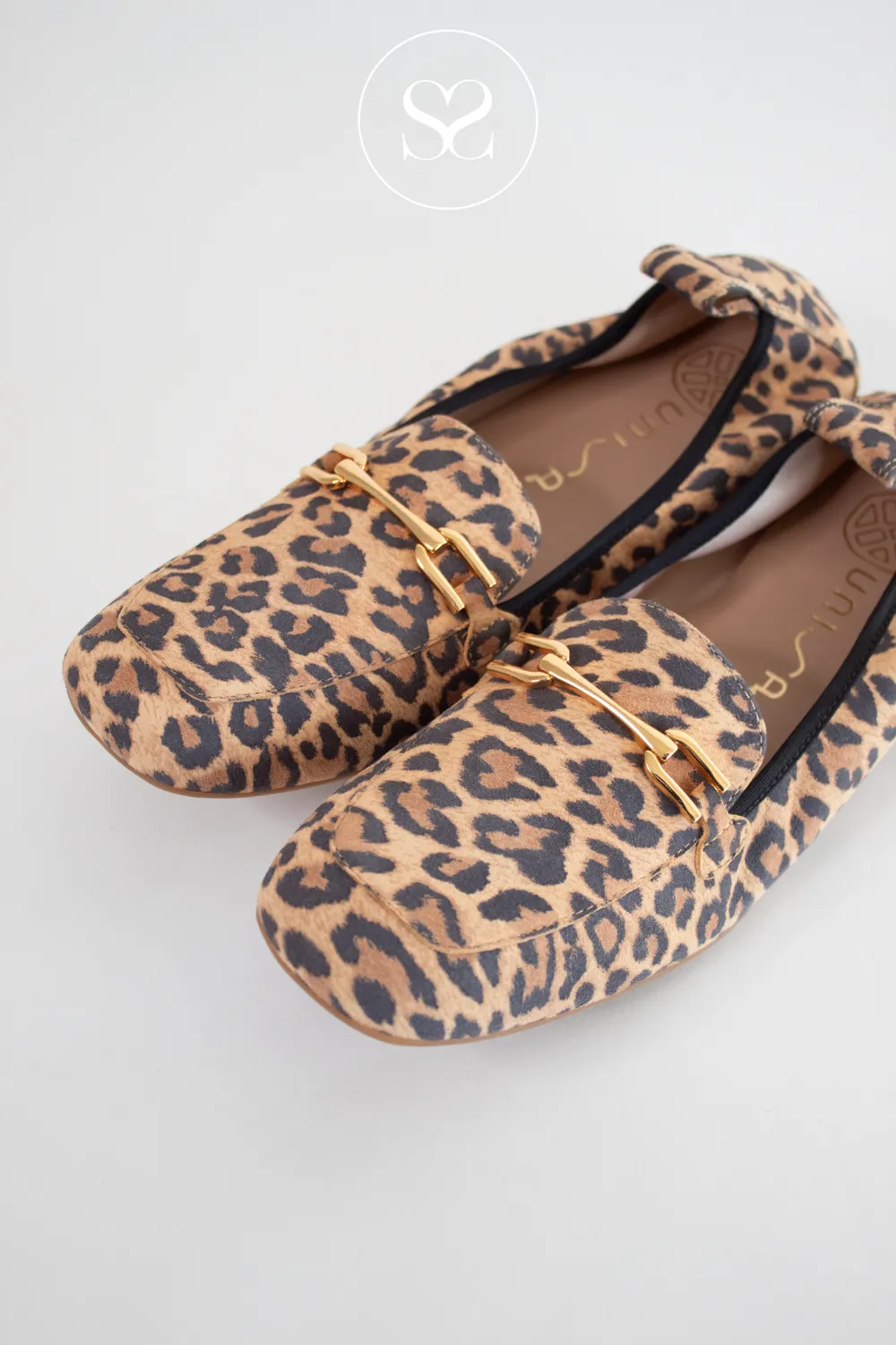 UNISA BAIRON LEOPARD LEATHER PENNY LOAFERS