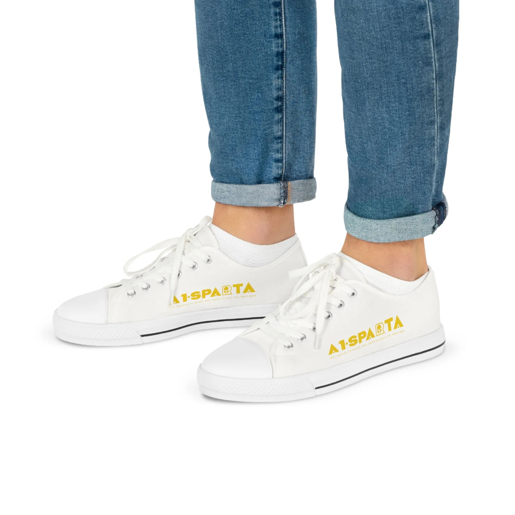 White A1-Sparta Men's Low Top Sneakers