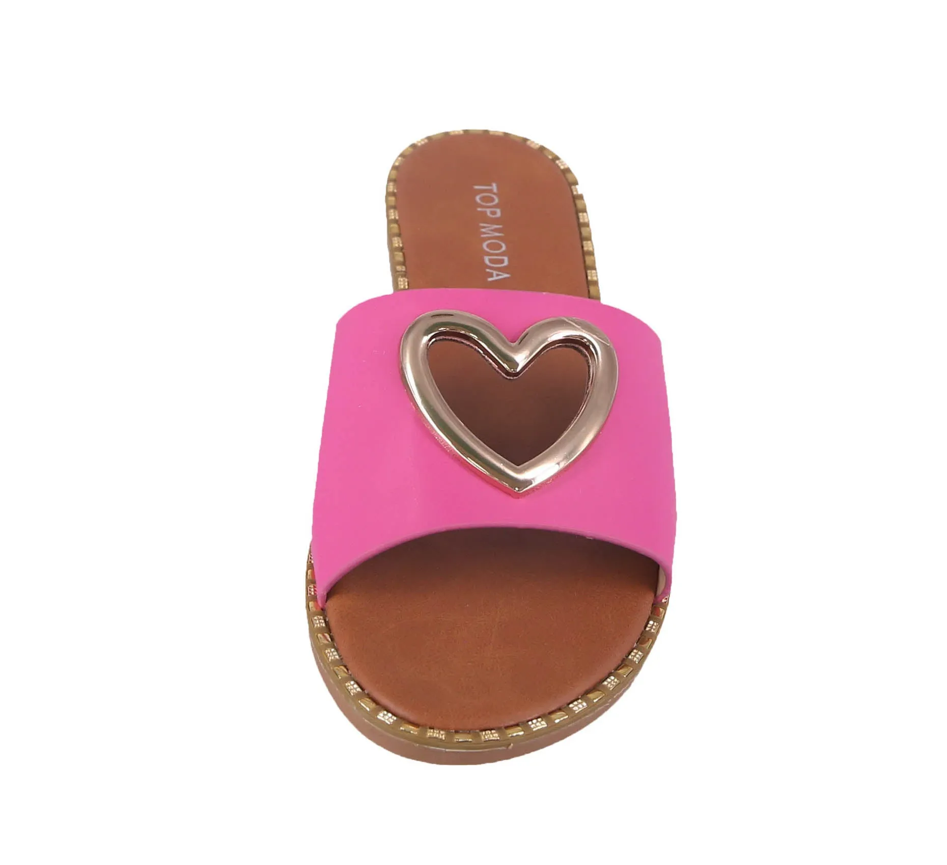 WOMAN'S SHOES  FUCHSIA PU LEATHER SANDALS TERESA-13