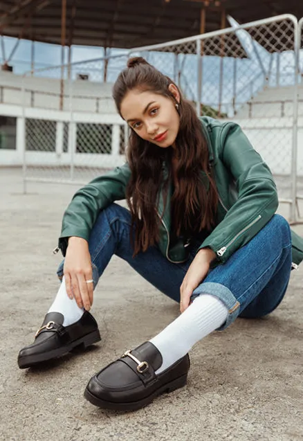 Women's Metallic Trim Loafers